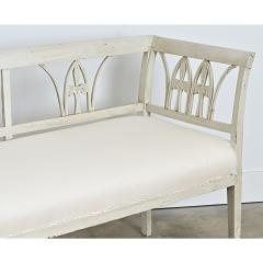 Swedish 19th Century Gustavian Style Painted Bench - 4555289