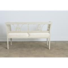 Swedish 19th Century Gustavian Style Painted Bench - 4555300