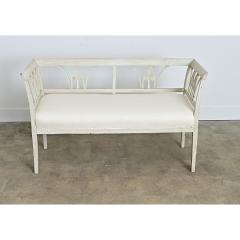 Swedish 19th Century Gustavian Style Painted Bench - 4555302