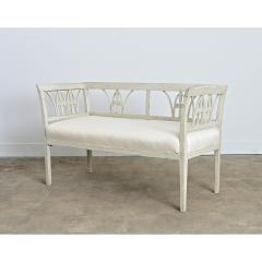 Swedish 19th Century Gustavian Style Painted Bench - 4555304