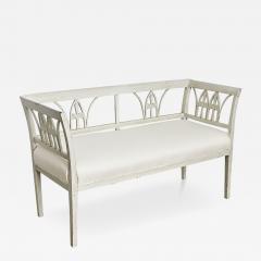Swedish 19th Century Gustavian Style Painted Bench - 4581950