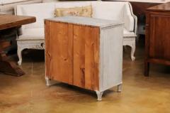 Swedish 19th Century Gustavian Style Painted and Carved Three Drawer Chest - 3550134