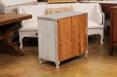 Swedish 19th Century Gustavian Style Painted and Carved Three Drawer Chest - 3550140