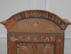 Swedish 19th Century Hand Painted Pine Wall Cabinet - 4663292