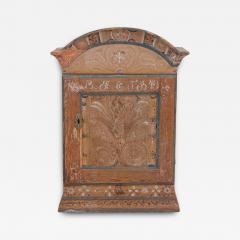 Swedish 19th Century Hand Painted Pine Wall Cabinet - 4681872