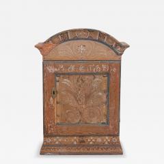 Swedish 19th Century Hand Painted Pine Wall Cabinet - 4681873