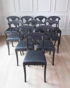 Swedish 19th Century Painted Dining Chairs Set of Ten - 4571816