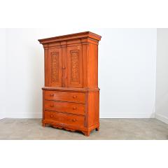 Swedish 19th Century Painted Linen Press - 4589710
