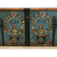 Swedish 19th Century Painted Pine Marriage Trunk - 3696661