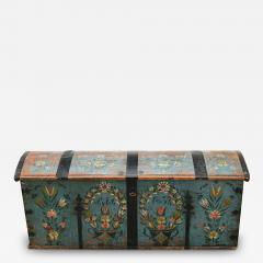 Swedish 19th Century Painted Pine Marriage Trunk - 3789405