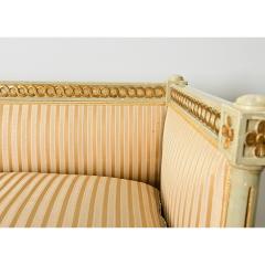 Swedish 19th Century Painted and Parcel Gilt Settee - 4455424