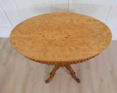 Swedish 19th Century Solid Birch Oval Occasional Table - 4699002