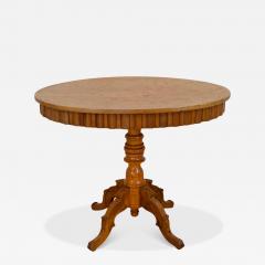 Swedish 19th Century Solid Birch Oval Occasional Table - 4699211