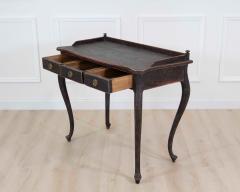 Swedish 20th Century Black Rococo Style Writing Desk - 4737066