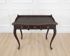 Swedish 20th Century Black Rococo Style Writing Desk - 4737070