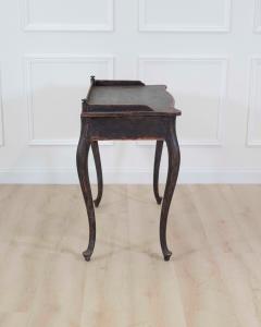 Swedish 20th Century Black Rococo Style Writing Desk - 4737079