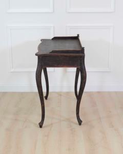 Swedish 20th Century Black Rococo Style Writing Desk - 4737080