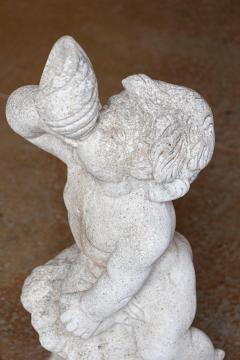 Swedish 20th Century Marble Cherub Statue - 3957612