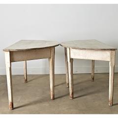 Swedish 20th Century Pair of Demilune Consoles - 4455387