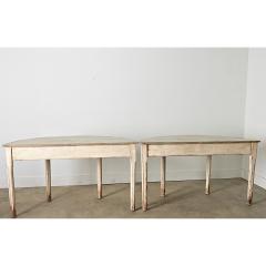 Swedish 20th Century Pair of Demilune Consoles - 4455400