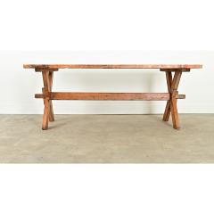 Swedish 20th Century Pine Trestle Table - 4079474
