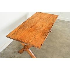 Swedish 20th Century Pine Trestle Table - 4079489