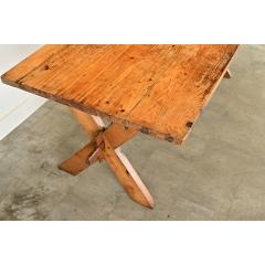Swedish 20th Century Pine Trestle Table - 4079491