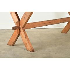 Swedish 20th Century Pine Trestle Table - 4079525