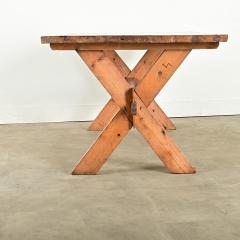 Swedish 20th Century Pine Trestle Table - 4079542