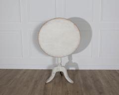 Swedish Antique Tilt Top Table in Original White Paint Circa 1880 - 4223158