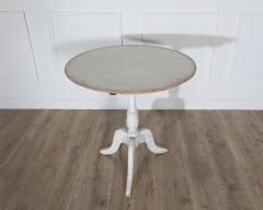 Swedish Antique Tilt Top Table in Original White Paint Circa 1880 - 4223159