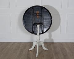 Swedish Antique Tilt Top Table in Original White Paint Circa 1880 - 4223162