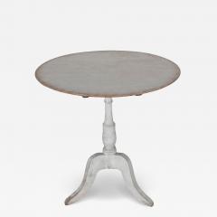 Swedish Antique Tilt Top Table in Original White Paint Circa 1880 - 4225687