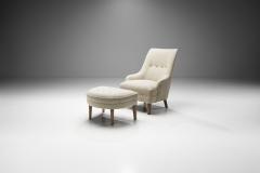 Swedish Armchair with Footstool Sweden ca 1950s - 2171576