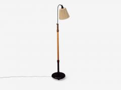 Swedish Art Deco Adjustable Floor Lamp Birch Metal Sweden 1930s - 4804141