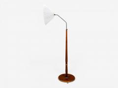 Swedish Art Deco Floor Lamp Burl Brass Sweden 1940s - 4592987