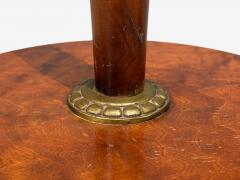 Swedish Art Deco Floor Lamp Burl Brass Sweden 1940s - 4592993