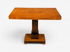Swedish Art Deco Inlaid Side Table Stained Wood Sweden 1930s - 4643132