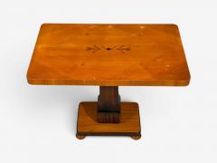 Swedish Art Deco Inlaid Side Table Stained Wood Sweden 1930s - 4643133