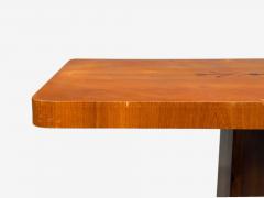 Swedish Art Deco Inlaid Side Table Stained Wood Sweden 1930s - 4643136
