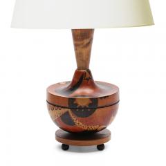 Swedish Art Deco Table Lamp in Stained Birch - 3567638