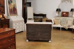 Swedish Baroque 1740s Painted Buffet with Carved Doors and Pullout Drawer - 3544603