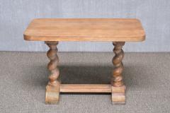 Swedish Baroque Style Cerused Oak Side Table with Barley Twist Legs early 1920s - 4756220