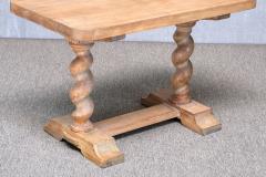 Swedish Baroque Style Cerused Oak Side Table with Barley Twist Legs early 1920s - 4756223