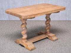 Swedish Baroque Style Cerused Oak Side Table with Barley Twist Legs early 1920s - 4756228
