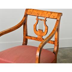 Swedish Biedermeier 19th Century Birch Armchairs - 4482432