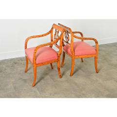 Swedish Biedermeier 19th Century Birch Armchairs - 4482433