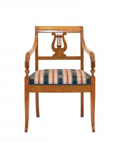 Swedish Biedermeier Birch Arm Chair - 1402785