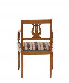 Swedish Biedermeier Birch Arm Chair - 1402788