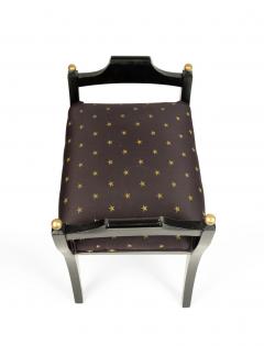 Swedish Biedermeier Style Black and Gold Star Bench - 4661669